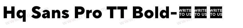 Hq Sans Pro TT Bold字体转换